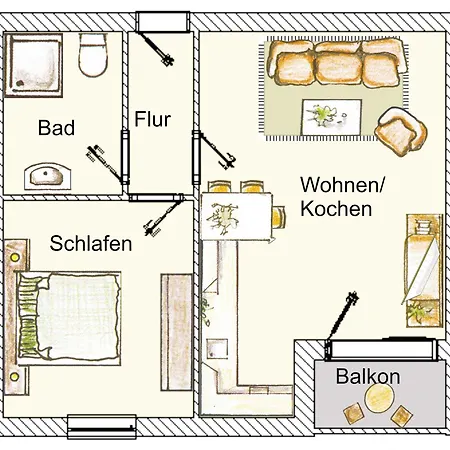 Brise Haus Miramar App 12 Lägenhet *
